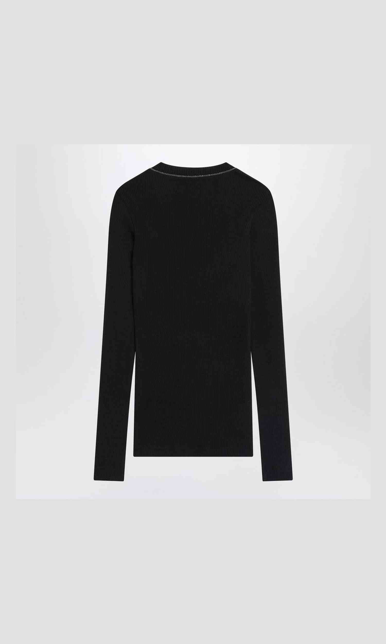 Brunello Cucinelli Blue Wool Ribbed Sweater Glam Steals