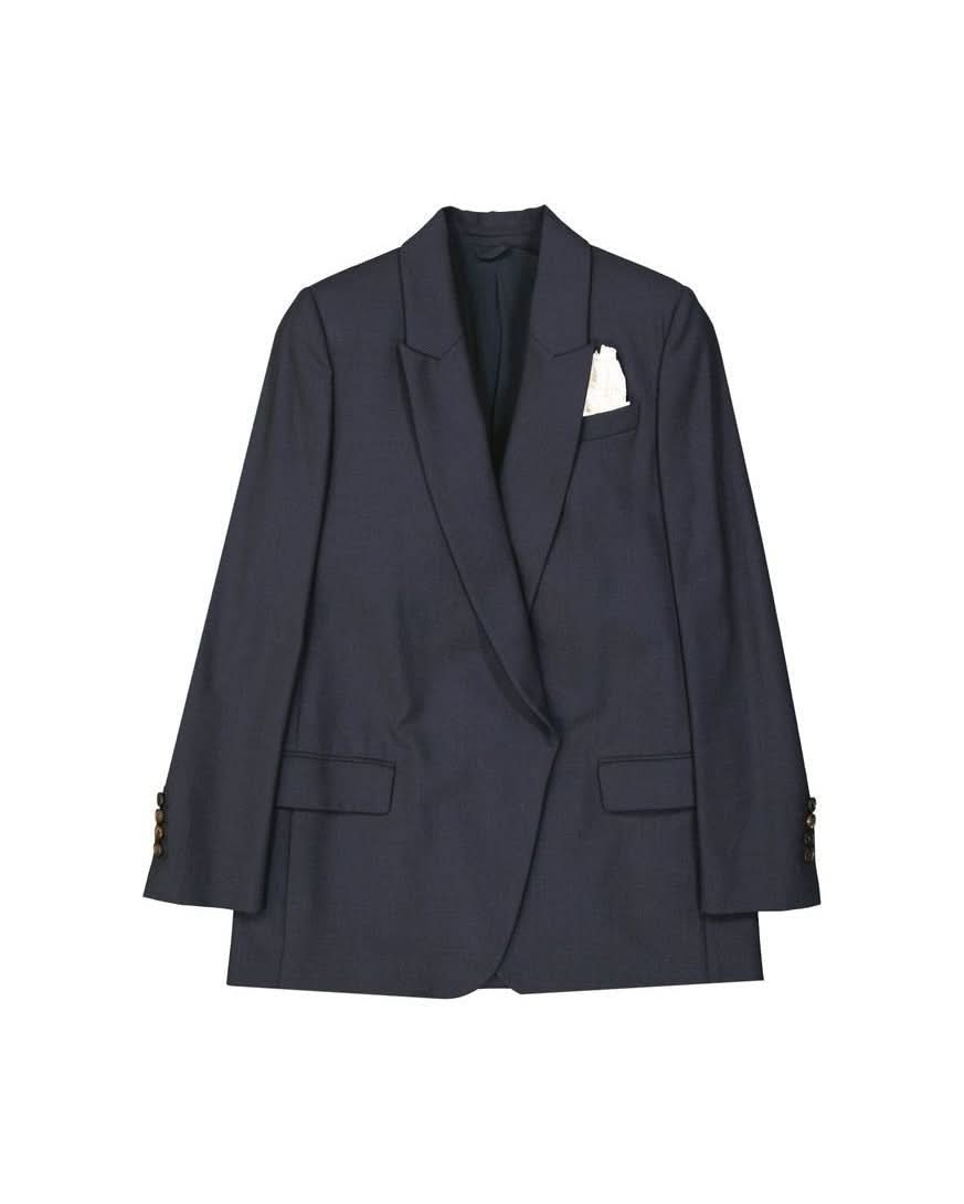 Brunello Cucinelli Blue Wool Virgin Jacket
