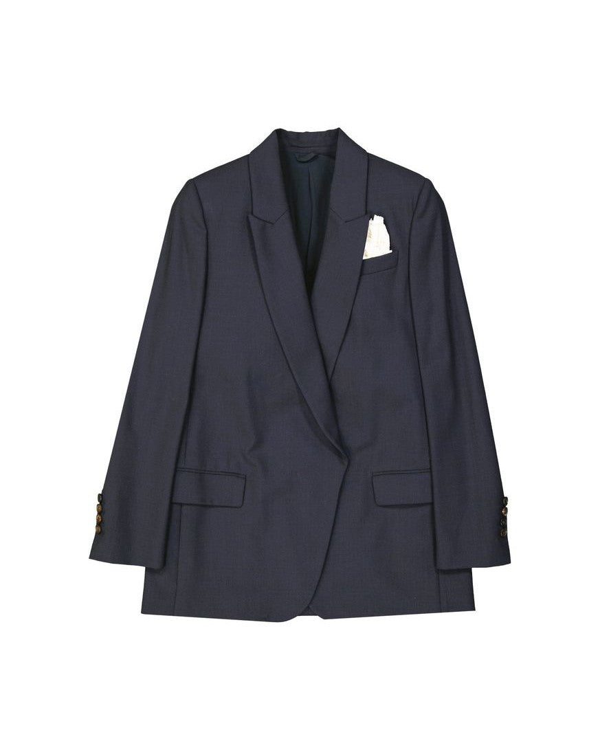 Brunello Cucinelli Blue Wool Virgin Jacket Glam Steals