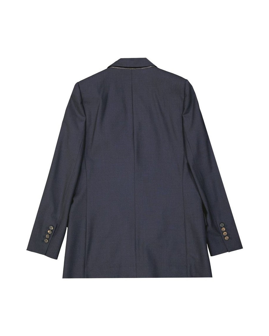 Brunello Cucinelli Blue Wool Virgin Jacket Glam Steals