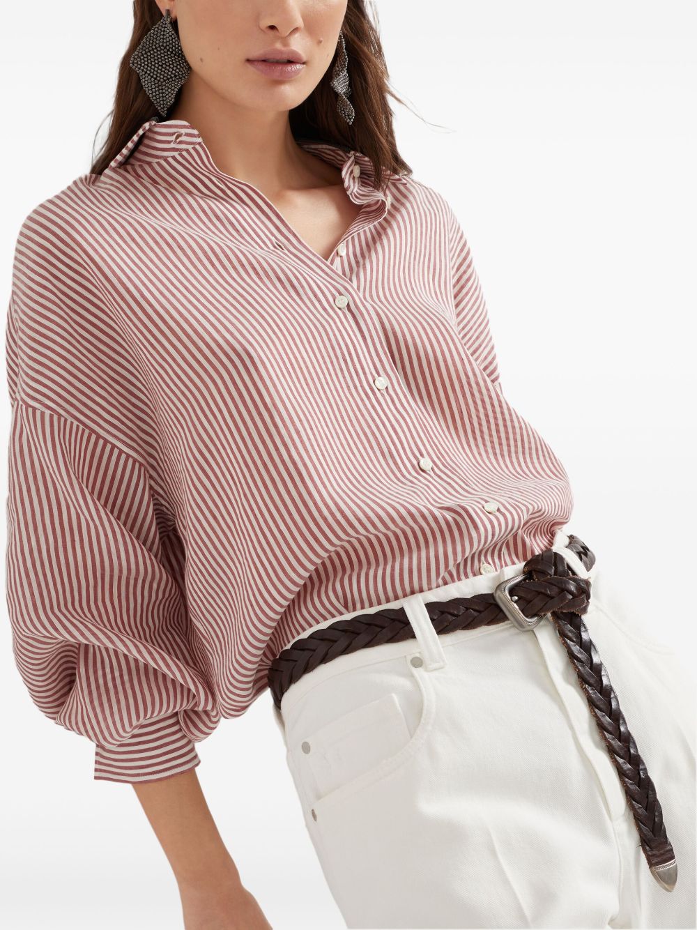 Brunello Cucinelli Bordeaux Shirt Glam Steals