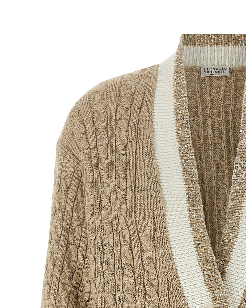 Brunello Cucinelli Braided Cardigan Glam Steals