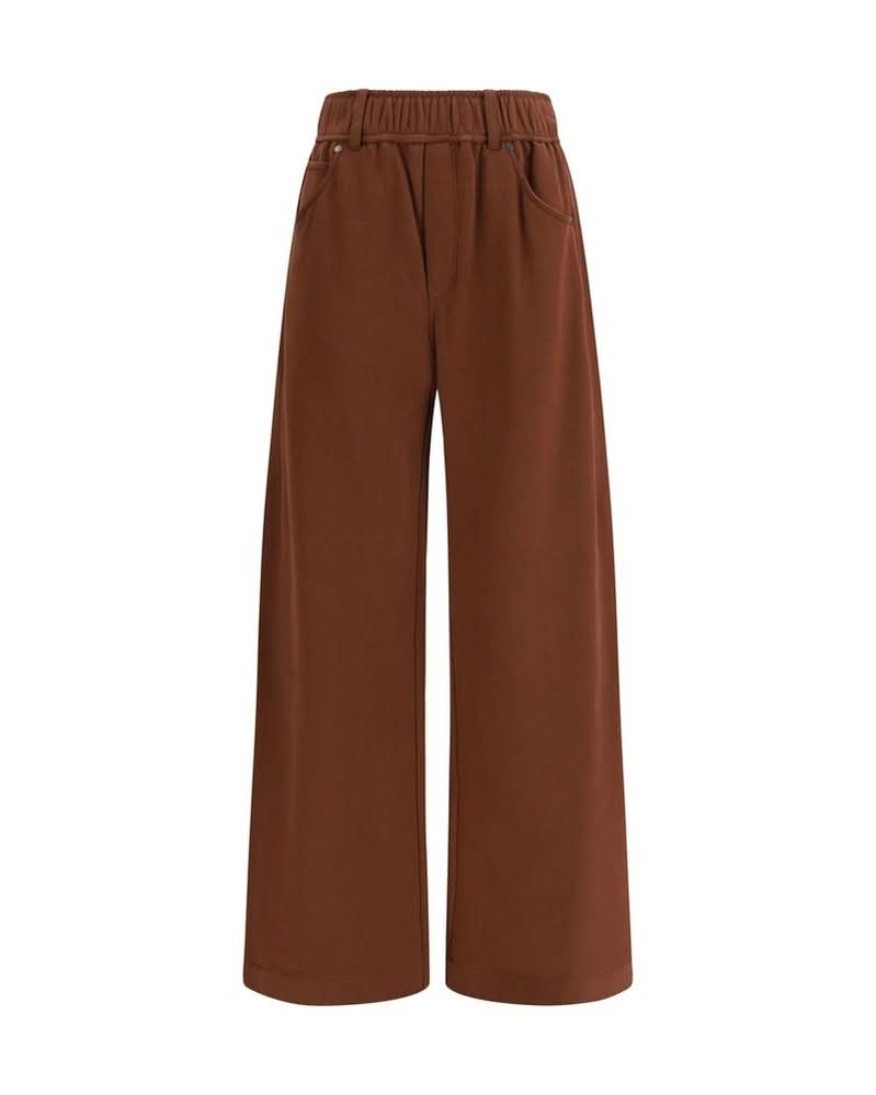 Brunello Cucinelli Brown Acetate Casual Pant Glam Steals