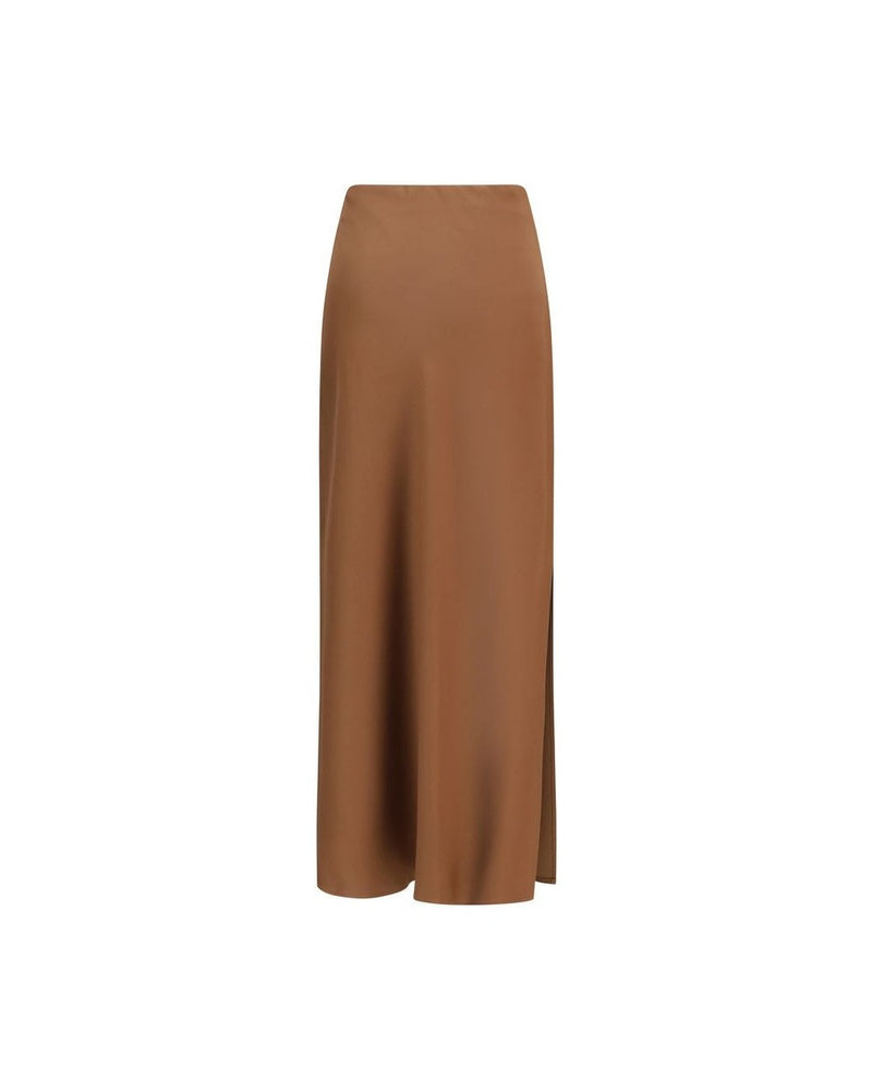 Brunello Cucinelli Brown Acetate Midi Skirt Glam Steals