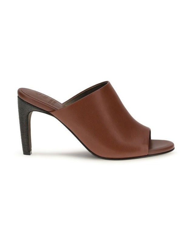 Brunello Cucinelli Brown Calf Leather Bos Taurus High Heel Pumps Glam Steals