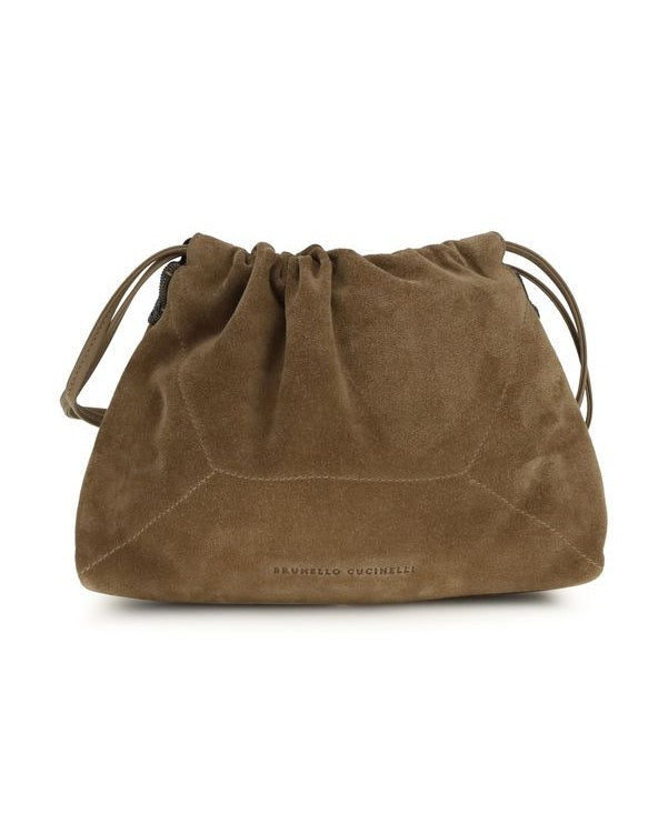 Brunello Cucinelli Brown Calf Leather Bos Taurus Shoulder Bag Glam Steals