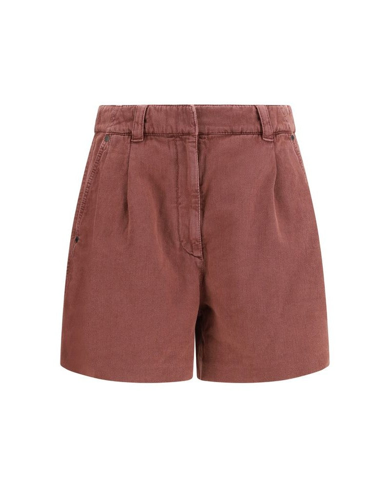 Brunello Cucinelli Brown Cotton Bermuda Shorts Glam Steals