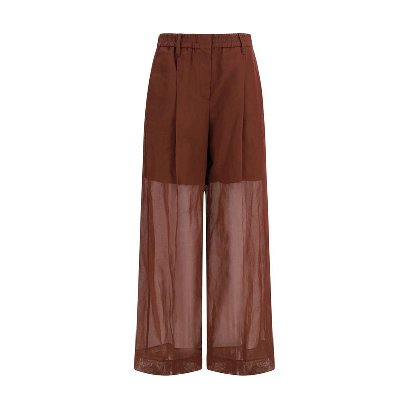 Brunello Cucinelli Brown Cotton Dress Pant Glam Steals