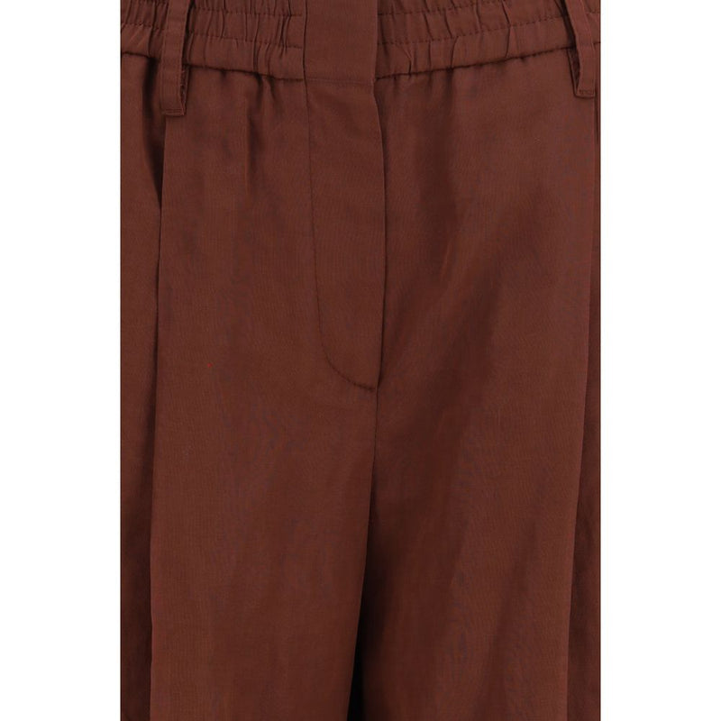 Brunello Cucinelli Brown Cotton Dress Pant Glam Steals
