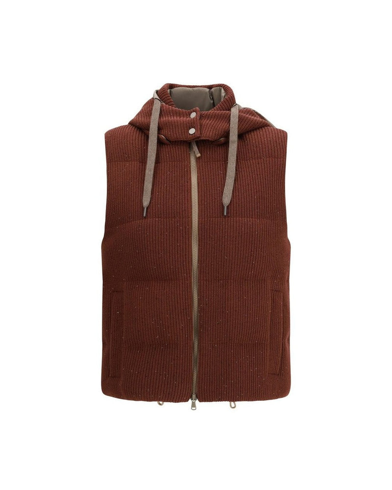 Brunello Cucinelli Brown Cotton Jacket Coat 
