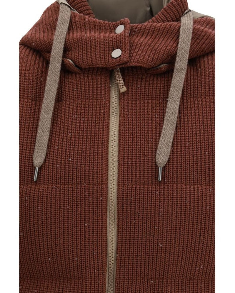 Brunello Cucinelli Brown Cotton Jacket Coat 