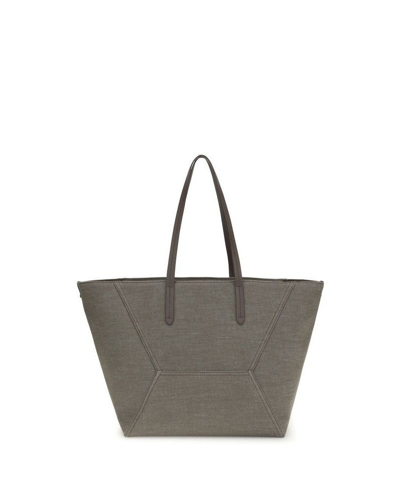 Brunello Cucinelli Brown Cotton Shoulder Bag Glam Steals