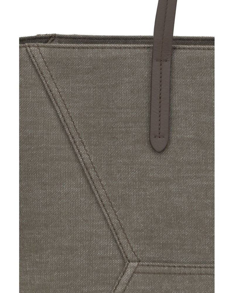 Brunello Cucinelli Brown Cotton Shoulder Bag Glam Steals