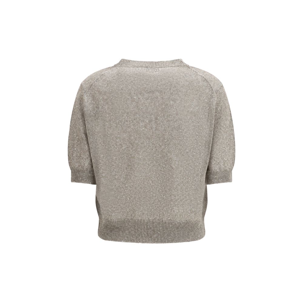 Brunello Cucinelli Brown Cotton Sweatshirt Glam Steals