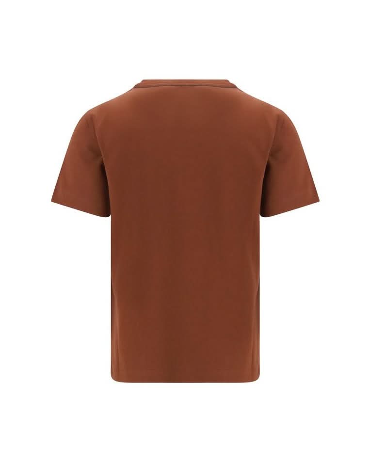 Brunello Cucinelli Brown Cotton T-Shirt 