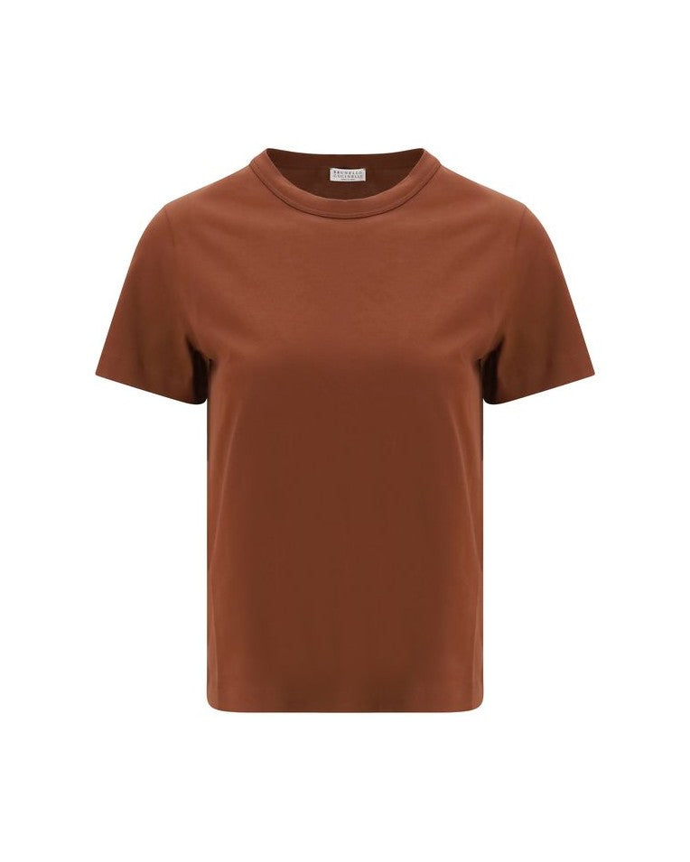 Brunello Cucinelli Brown Cotton T-shirt