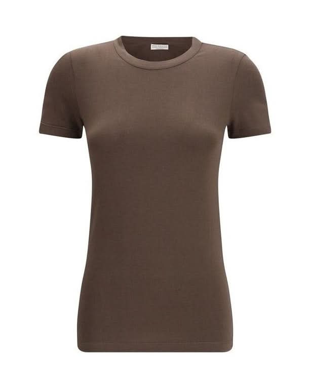 Brunello Cucinelli Brown Cotton T-shirt 