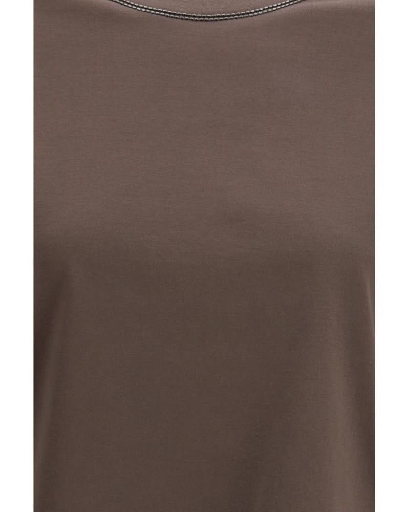 Brunello Cucinelli Brown Cotton T-shirt Glam Steals