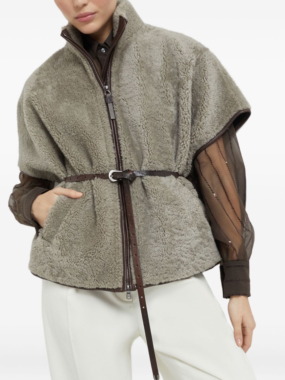 Brunello Cucinelli Brown Jacket Glam Steals