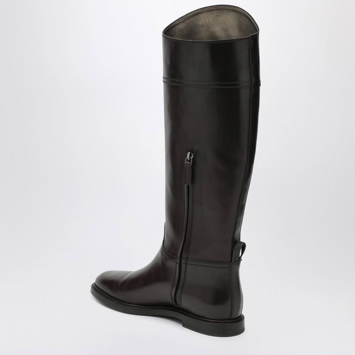 Brunello Cucinelli Brown Leather Boots Glam Steals