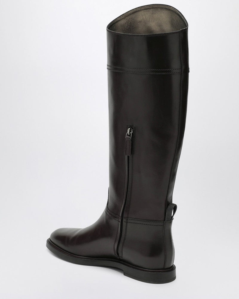 Brunello Cucinelli Brown Leather Boots Glam Steals