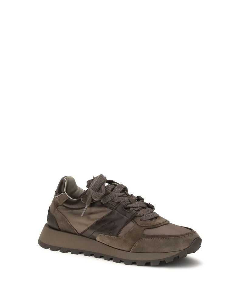 Brunello Cucinelli Brown Leather Calf Bos Taurus Athletic Sneakers Glam Steals
