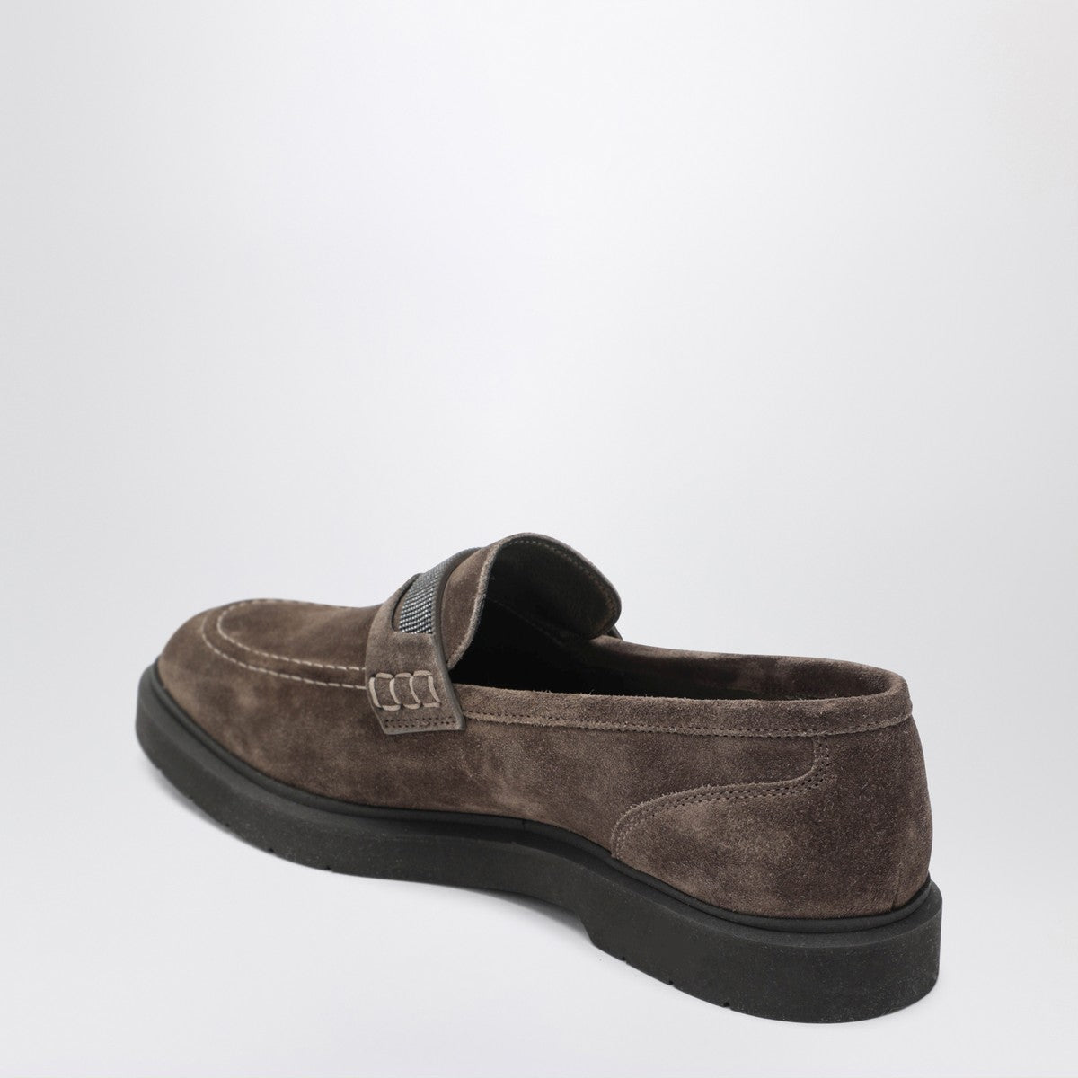 Brunello Cucinelli Brown Leather Penny Loafer Glam Steals