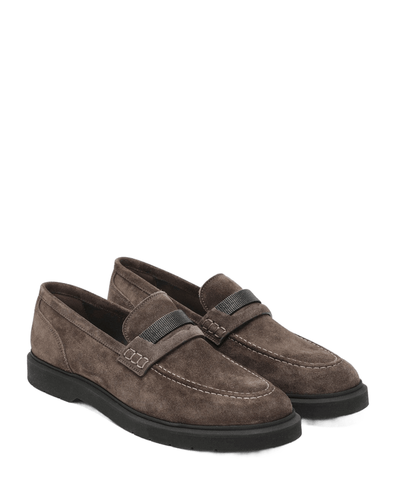 Brunello Cucinelli Brown Leather Penny Loafer Glam Steals