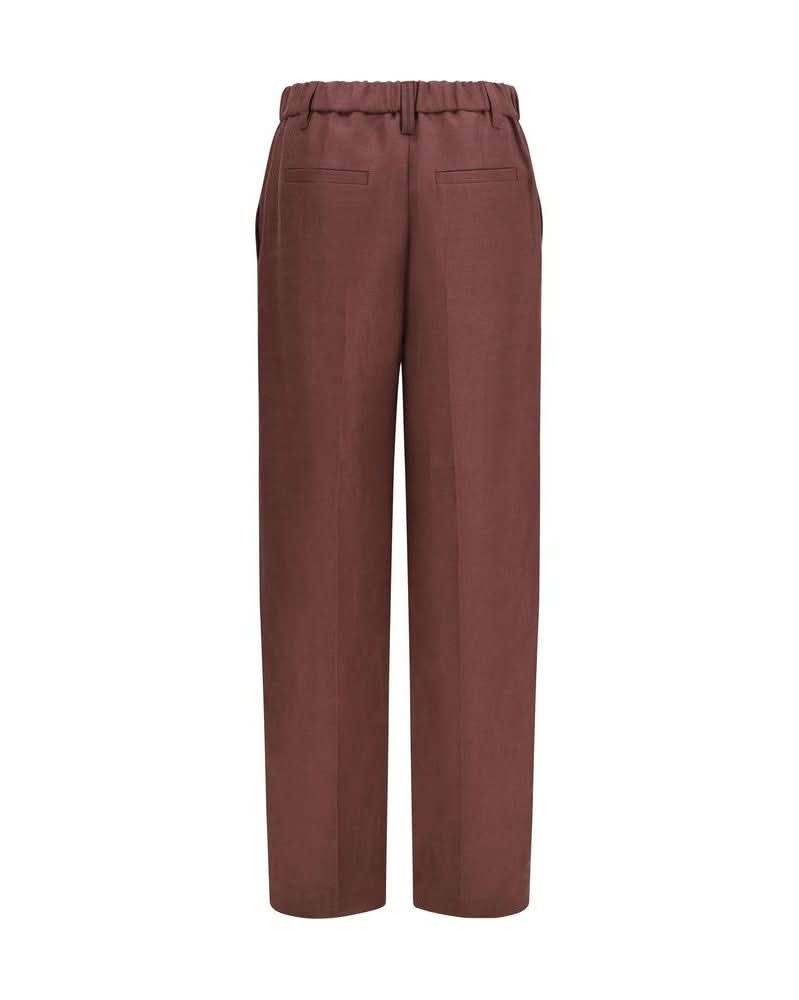 Brunello Cucinelli Brown Linen Casual Pant Glam Steals