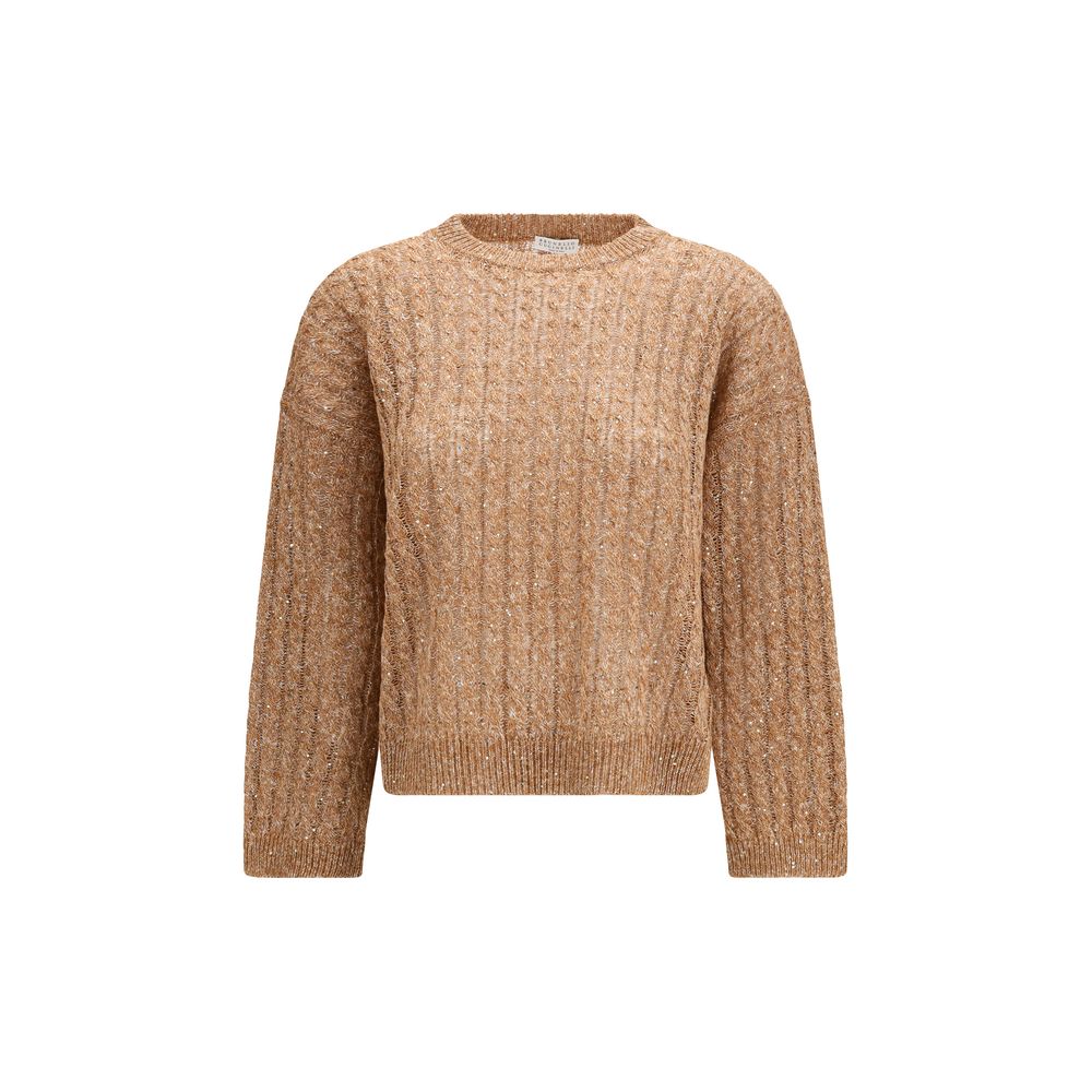 Brunello Cucinelli Brown Linen Sweatshirt Glam Steals