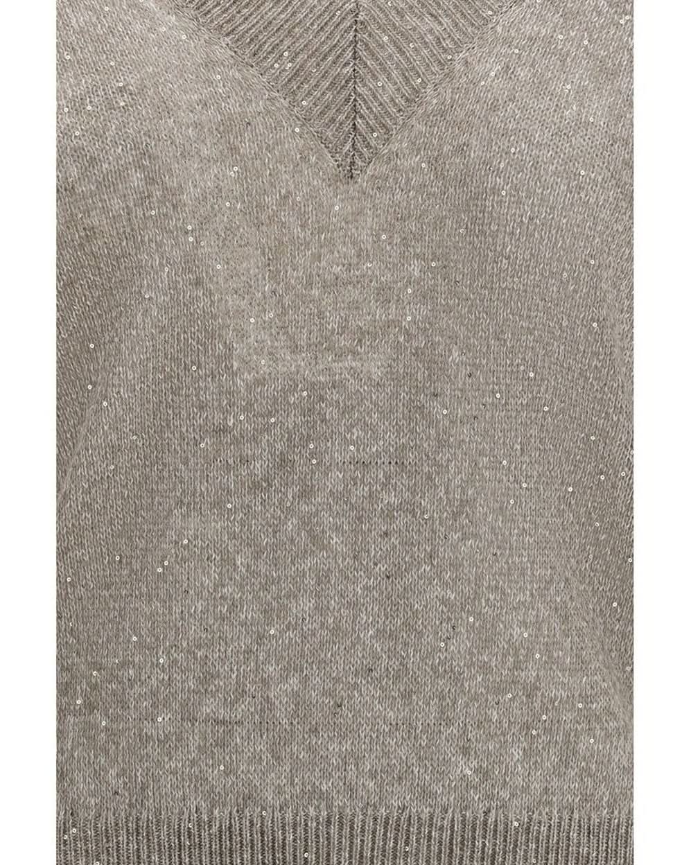 Brunello Cucinelli Brown Linen Sweatshirt 