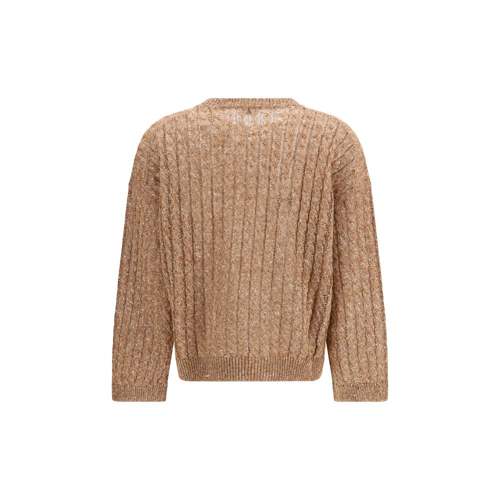 Brunello Cucinelli Brown Linen Sweatshirt Glam Steals