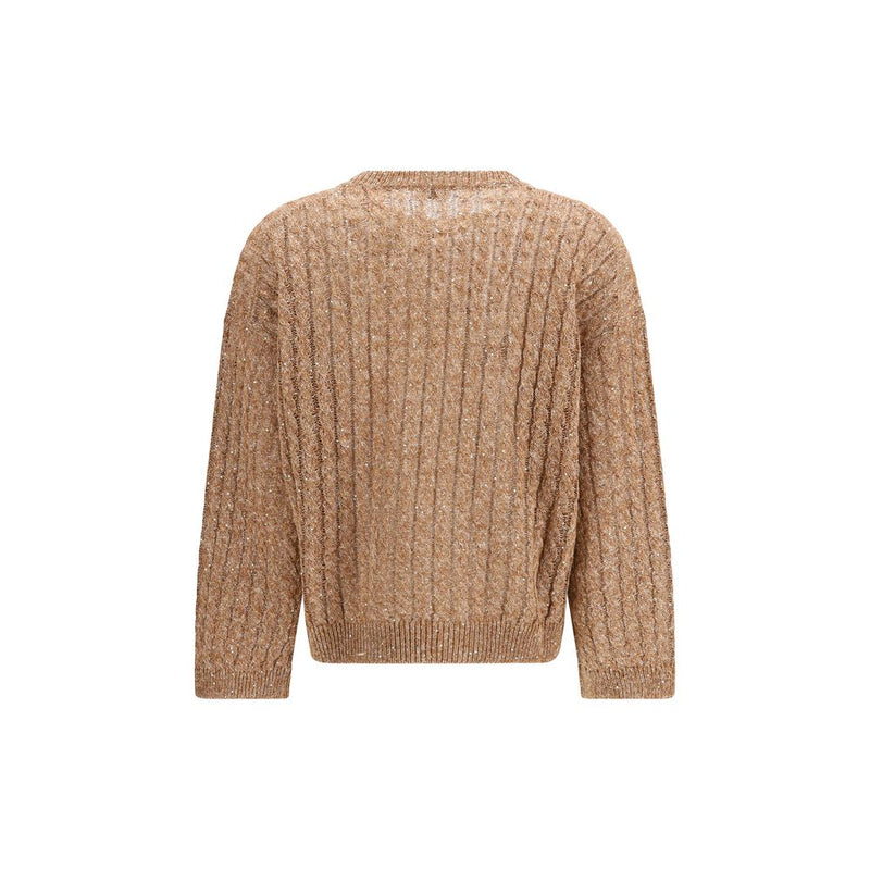 Brunello Cucinelli Brown Linen Sweatshirt Glam Steals
