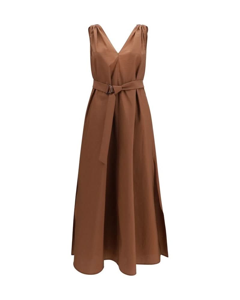Brunello Cucinelli Brown Polyamide Dress Glam Steals