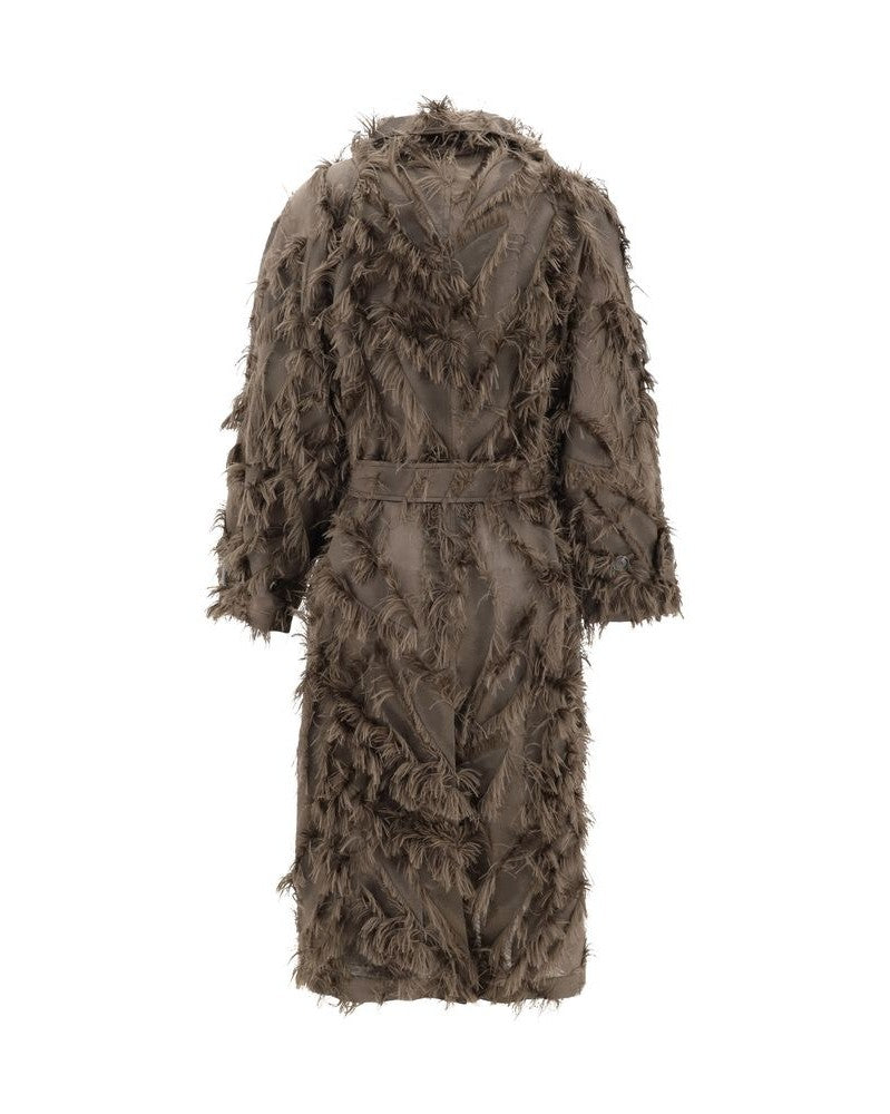 Brunello Cucinelli Brown Polyester Coat Glam Steals