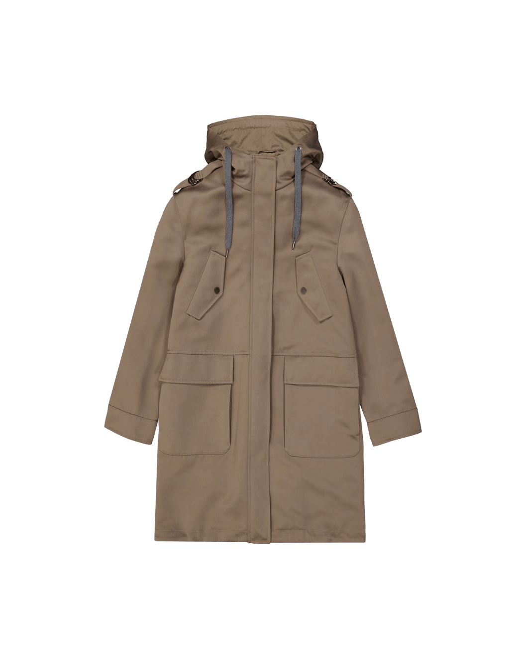 Brunello Cucinelli Brown Polyester Parka Glam Steals