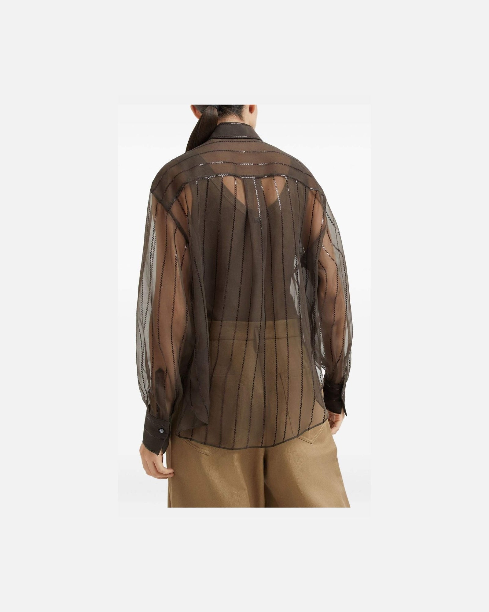 Brunello Cucinelli Brown Shirt Glam Steals