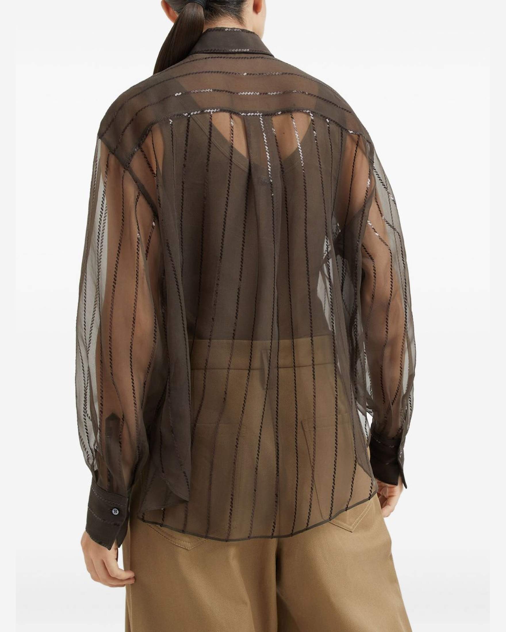 Brunello Cucinelli Brown Shirt Glam Steals