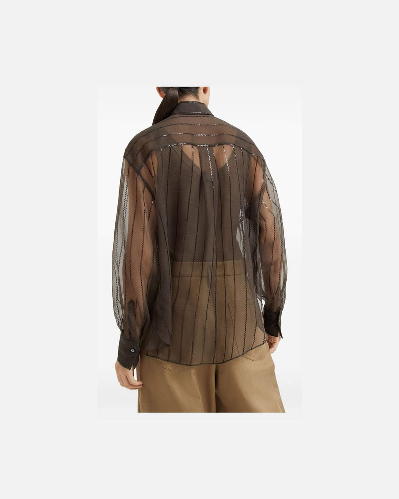 Brunello Cucinelli Brown Shirt Glam Steals