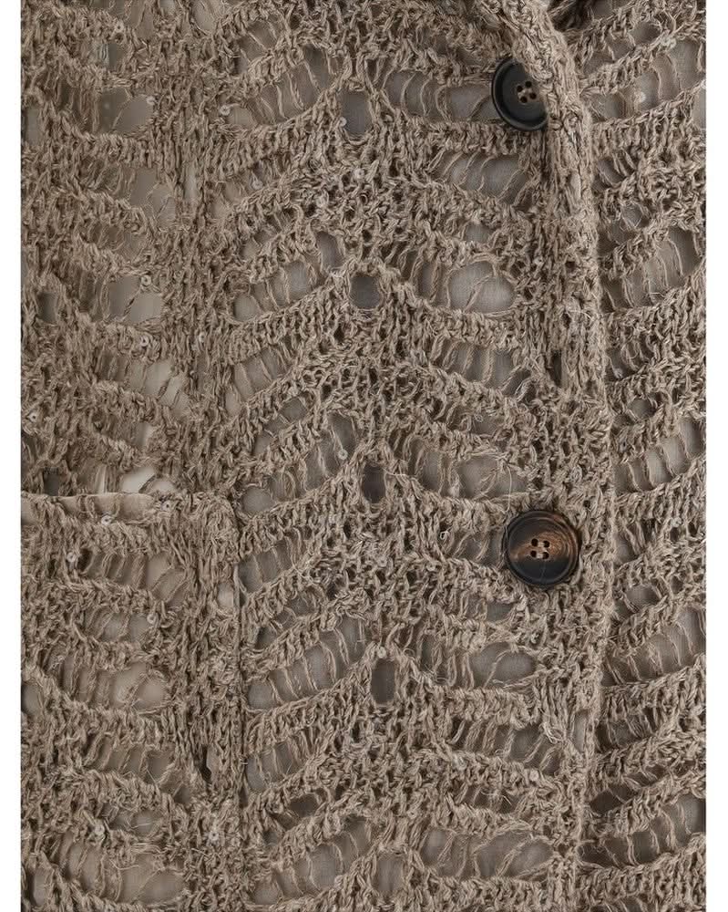 Brunello Cucinelli Brown Silk Blazer Glam Steals