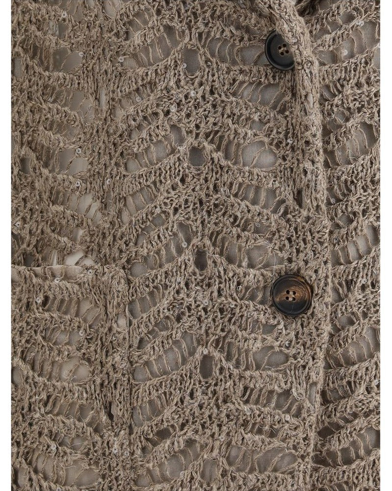 Brunello Cucinelli Brown Silk Blazer Glam Steals