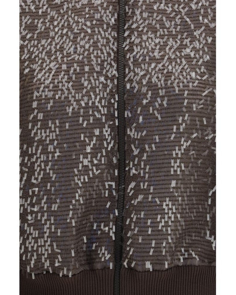 Brunello Cucinelli Brown Silk Bomber Jacket Glam Steals