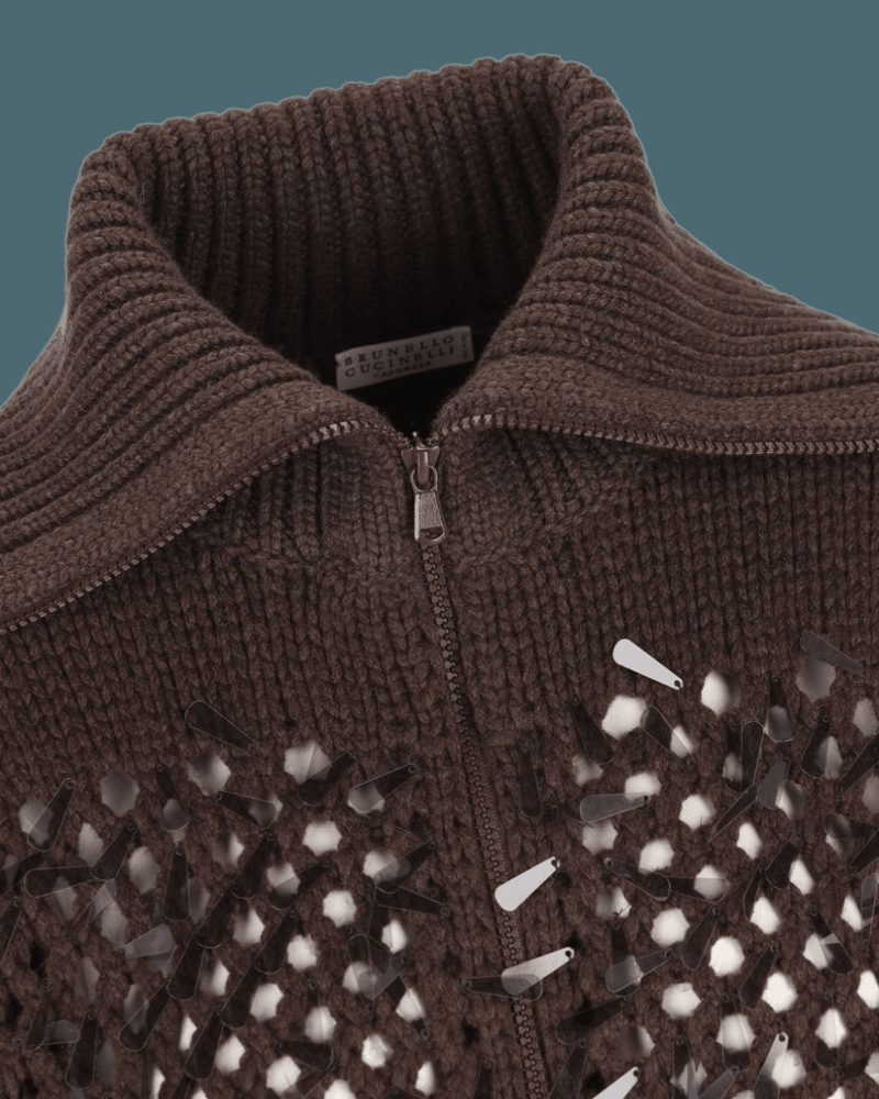 Brunello Cucinelli Brown Sweater Glam Steals