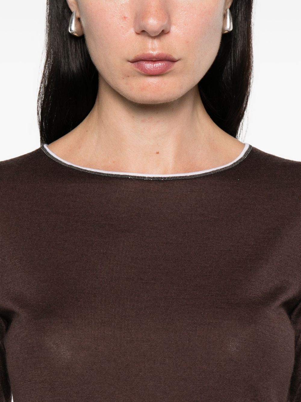 Brunello Cucinelli Brown Sweater Glam Steals