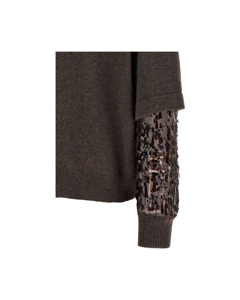 Brunello Cucinelli Brown Sweater Glam Steals