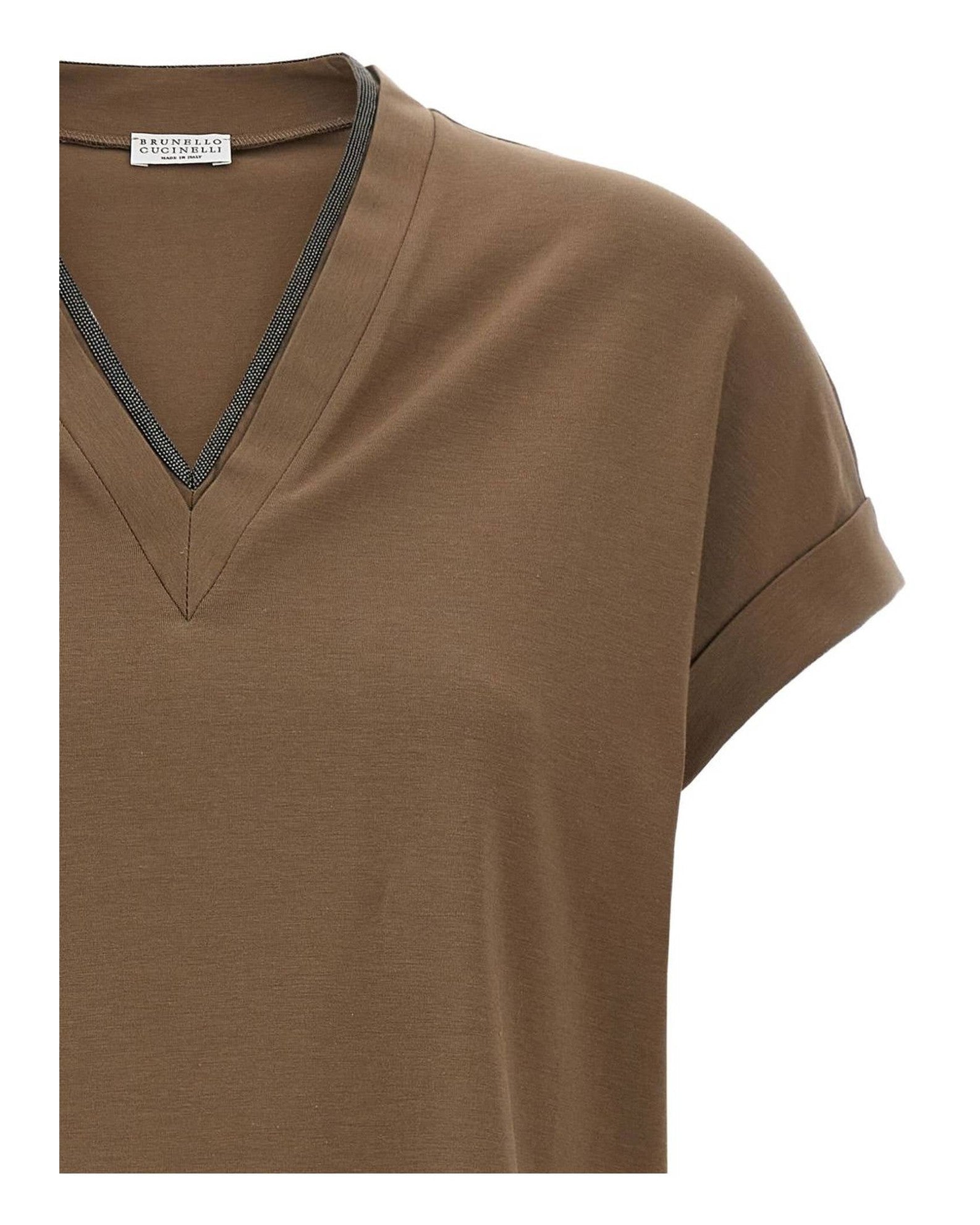 Brunello Cucinelli Brown T-shirt Glam Steals