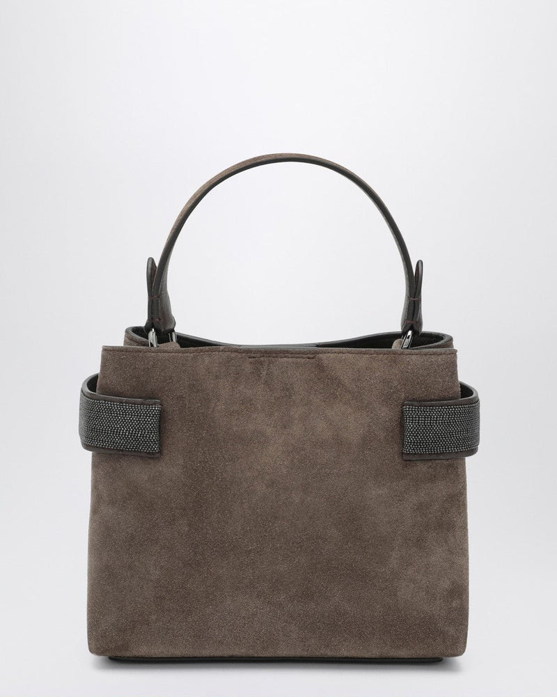 Brunello Cucinelli Brown Top Handle Essence Small Bag Glam Steals