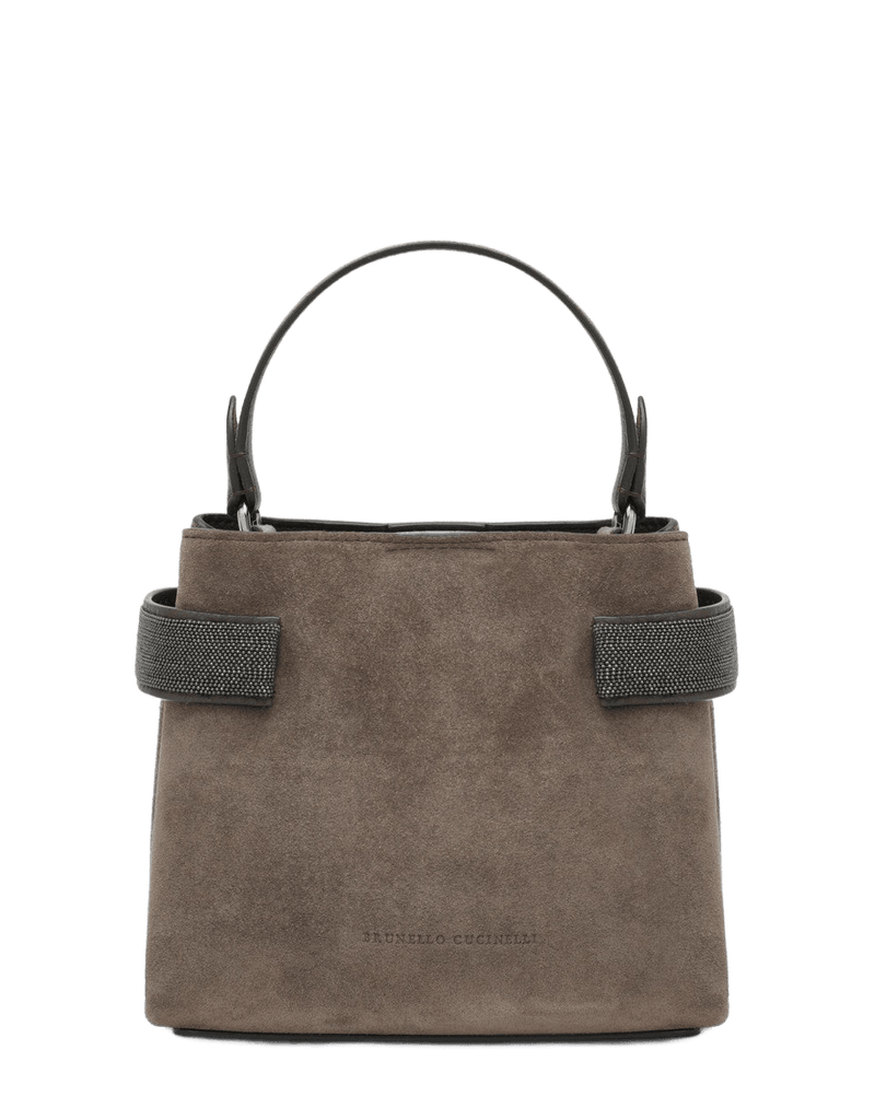 Brunello Cucinelli Brown Top Handle Essence Small Bag Glam Steals