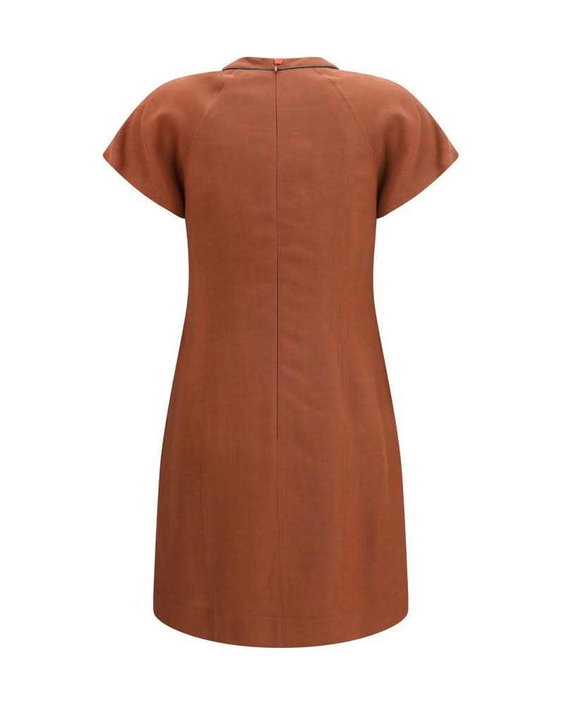 Brunello Cucinelli Brown Viscose Casual Dress Glam Steals
