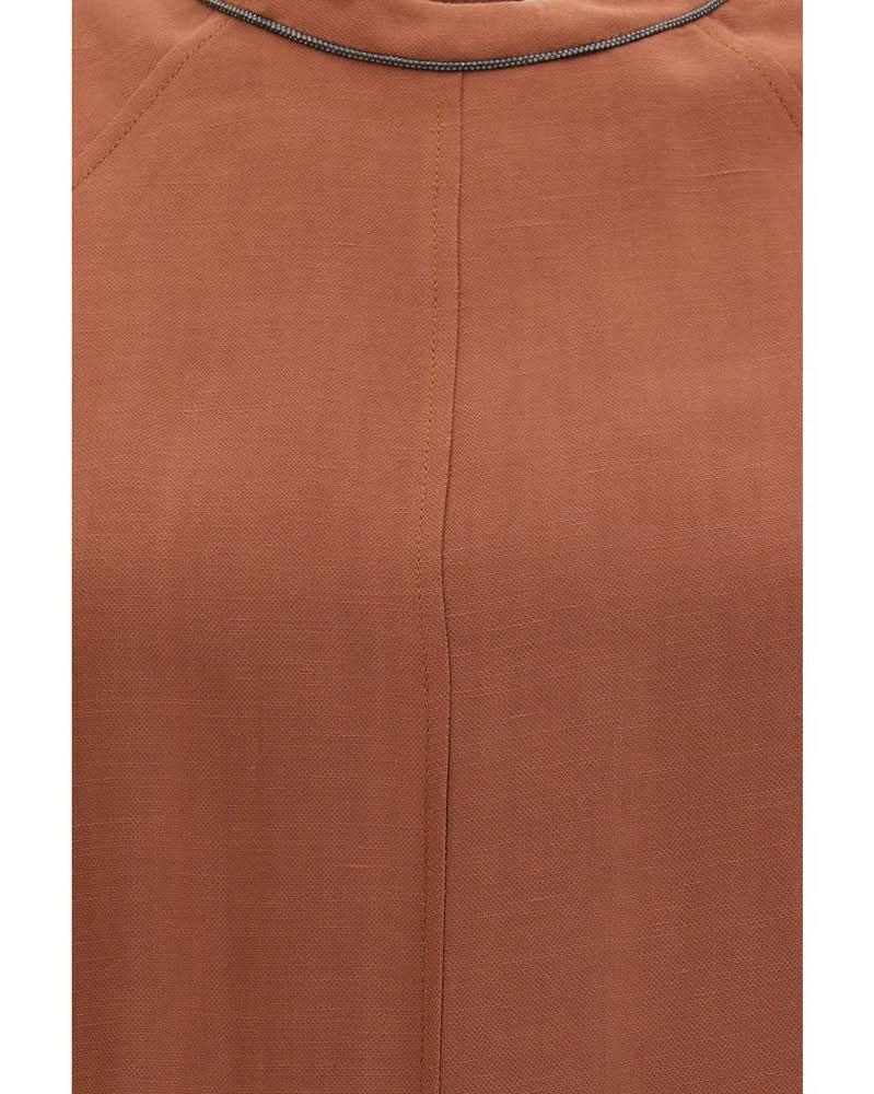 Brunello Cucinelli Brown Viscose Casual Dress Glam Steals
